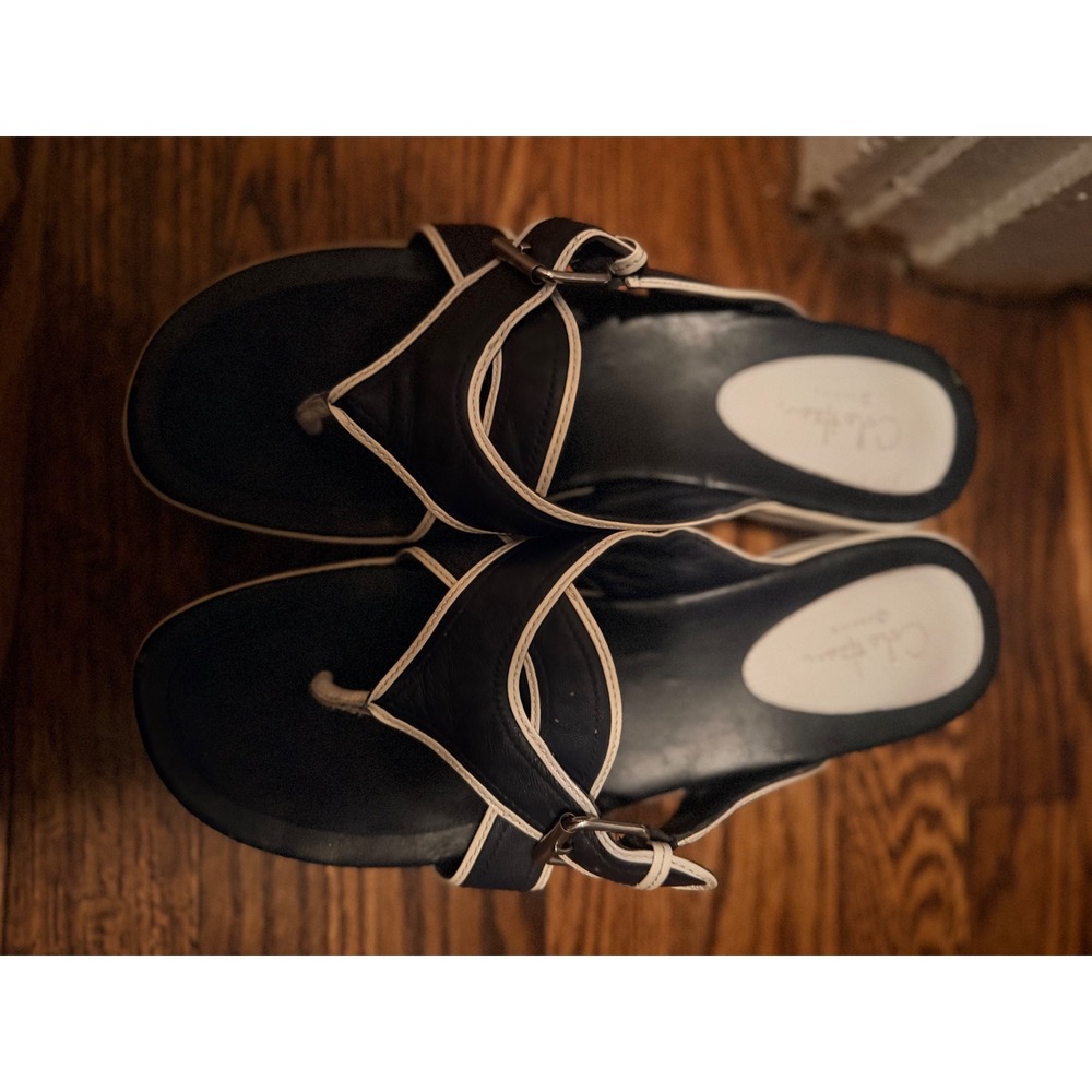 Cole Haan G Series Sandals Women Navy Blue Good Nike Air Wedge Thong Buckle - Picture 8 of 8